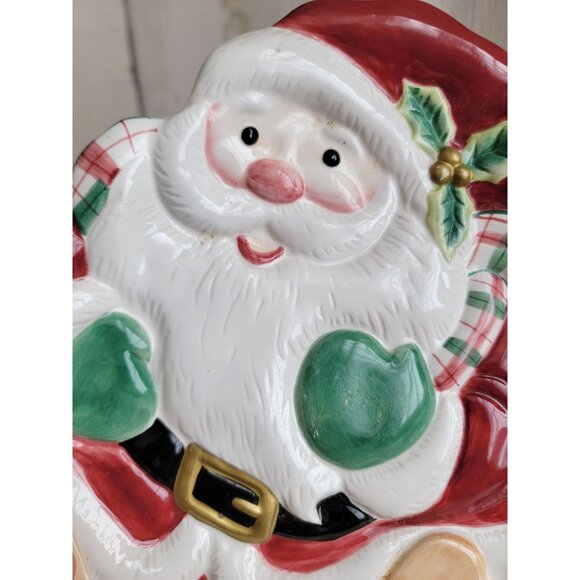 Fitz Floyd Santa fat Jolly santa home plate decor vintage xmas - Picture 6 of 8